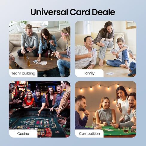 Automatic Card Dealer Machine, 360° Rotating 2/1 Deck Poker Card Dealer for Texas Holdem, Blackjack, 1-8 Player, Fast & Accurate Dealing, Stable and Smooth Operation for Home & Entertainment in Saudi Arabia