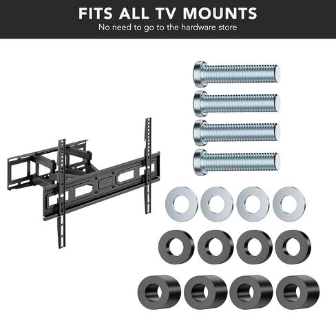 Mount-It! M8 TV Mounting Hardware Kit – Includes M8 x 35mm Screws, 5mm & 15mm Spacers, Washers – TV Screw Set for Wall Mount Installation, Compatible with Samsung, LG, Sony, Vizio & More in Saudi Arabia