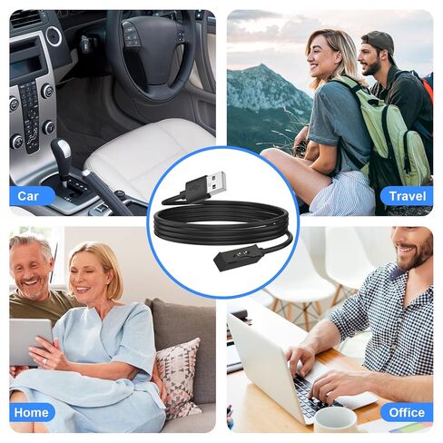 كابل شحن Gamroek متوافق مع سوار ذراع مراقبة معدل ضربات القلب COROS، كابل شحن بديل مغناطيسي USB لسوار ذراع مراقبة معدل ضربات القلب COROS (3.6 قدم) in Kuwait