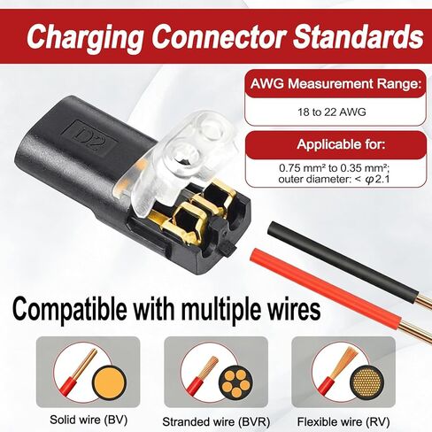 50Pcs Quick Connect Wire Connectors – No Stripping Double Wire Plug in Connector with Locking Buckle, Flame Retardant Lock Strip Connector for LED Strip Lights, DIY, Low-Voltage & Model Kit, 2pin in Saudi Arabia