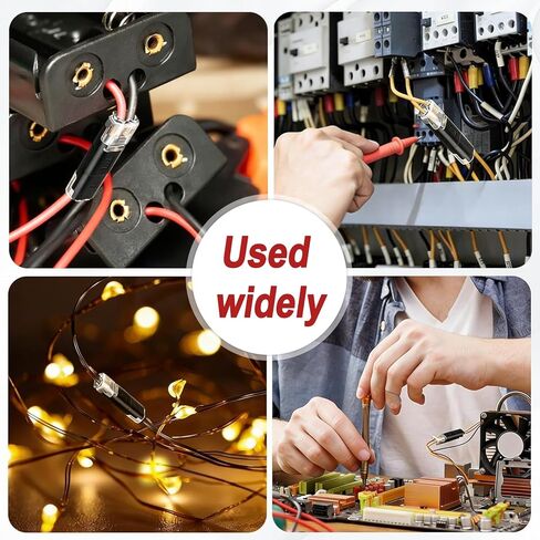 50Pcs Quick Connect Wire Connectors – No Stripping Double Wire Plug in Connector with Locking Buckle, Flame Retardant Lock Strip Connector for LED Strip Lights, DIY, Low-Voltage & Model Kit, 2pin in Saudi Arabia