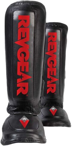 Revgear Defender Gel Heavy Hitter Shin Guards | Gel Padding | Extra Comfortable | Pre-Curved | Extra Cushion | Great Fit in Saudi Arabia