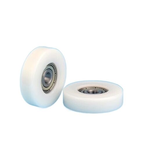 Flat Type Flat Insert Bearing Roller Wrapped Rubber Covered Plastic Nylon POM Pulley F8*28 * 8.5mm in Saudi Arabia