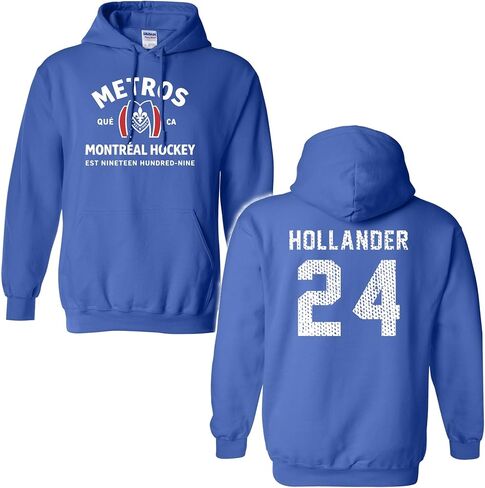 Montreal Metros Jersey - Hollander 24 Back - Hockey Team Cute Pride Fleece Sm-5x - Hoodie in Kuwait