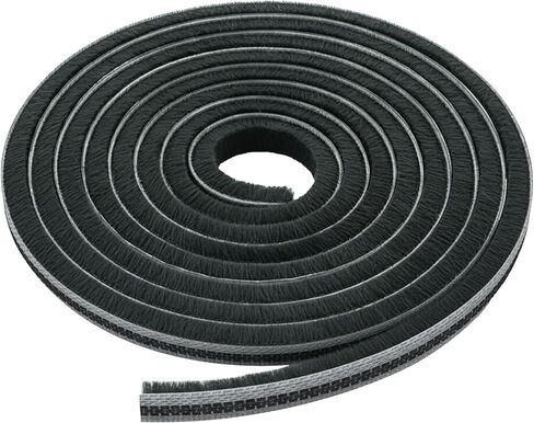 Brixwell High Density Window Pile - 100' Roll, 0.250" Pile Height, Gray, High-Density Weather Stripping for Doors & Windows, Door Seal Strip, Window Weather Seal, Weatherproof Tape in Kuwait