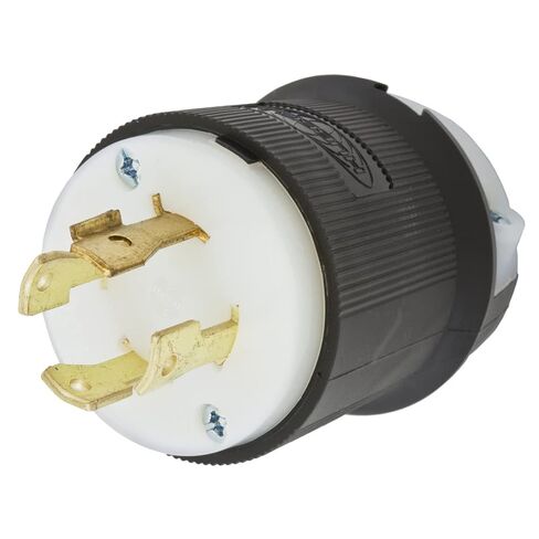 HBL2741 Locking Plug 30 amp 3 Phase 600V L17-30P Black and White in Saudi Arabia