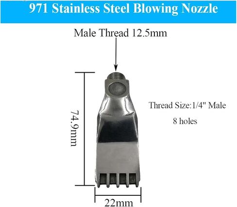 1/4 فوهة هواء مسطحة من الفولاذ المقاوم للصدأ 971، فوهات نفخ نظيفة وتبريد جاف in Kuwait