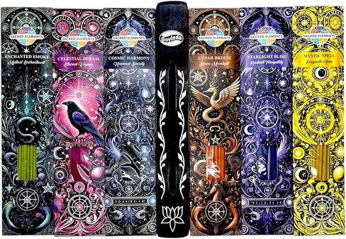 Hem Incense Sticks Variety Pack #2-120 Insence-Sticks (6 Incents x 20 Insense) + Incense Stick Holder Bundle with 6 Witchcraft Themed Fragrances in Kuwait