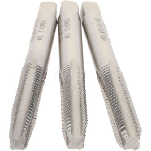 مجموعة صنبور Hertel، رقم 10-24 UNC، 4 فلوت، فولاذ عالي السرعة، لمسة نهائية لامعة، 2-3/8 بوصة OAL، فئة 2B و3B مناسبة، 3 قطع in Saudi Arabia