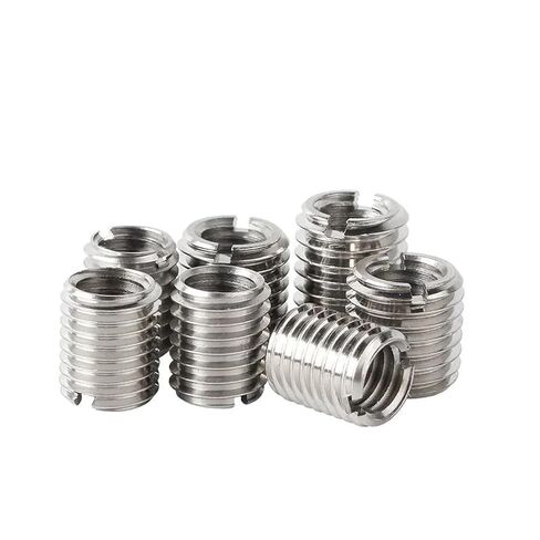 304Stainless Steel Sotted Inside Outside Self Tapping Thread Insert Adapter Screw Nuts Sleeve Converter Nut M2 M2.5 M3 M4~M10M12(Length 10mm,M4xM8-(20pcs)) in Saudi Arabia