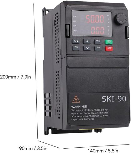 Hyuduo 3 Phase Frequency Converter, 2.2KW Vector Variable Frequency Drive with Over Voltage Current Protection and Aluminum Heat Sink for Lathe Fan Motor Industrial Equipment in Saudi Arabia