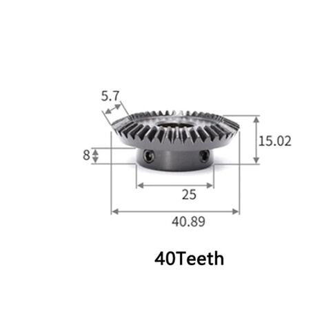 Steel Heavy Duty Motor Pinion Gear 1:2 Bevel Gear 1M 20Teeth 40Teeth Bore 6/8/10/12mm 90 Degrees Meshing Angle Steel Gears 45# Carbon(12mm) in Saudi Arabia
