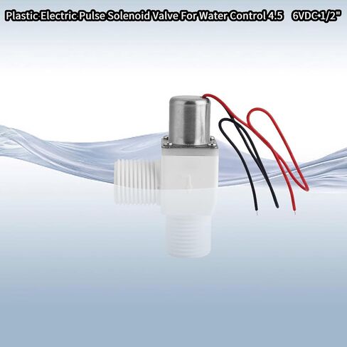 Plastic Electric Pulse Solenoid Valve, 4.5‑6VDC 1/2 Inch Water Control Valve Accessory for Automatic Switch Control in Water Purification Equipment in Saudi Arabia