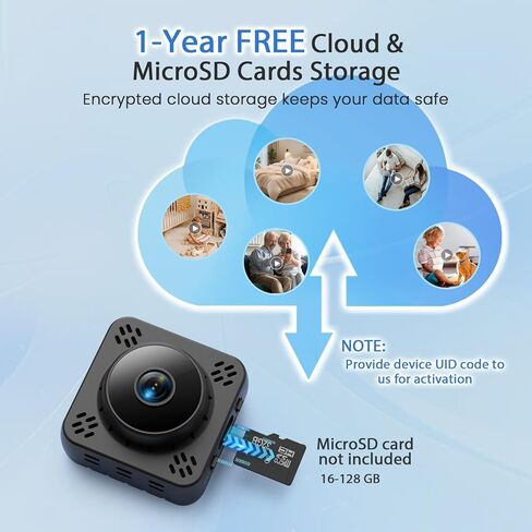 كاميرا مراقبة الطفل، كاميرا 2K Mini WiFi/بدون WiFi مع كشف الحركة وحامل مغناطيسي in Kuwait