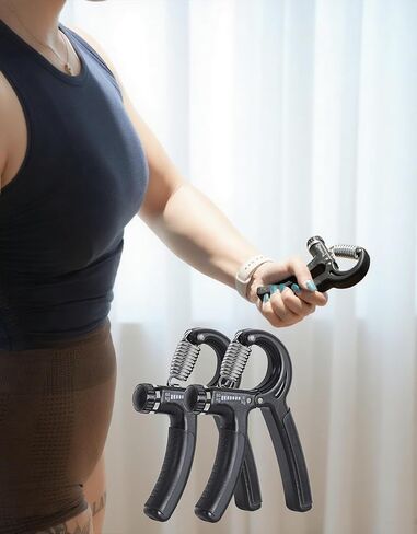Grip Strength Trainer, Hand Grip Strengthener, Adjustable Resistance 22-132Lbs (10-60kg), Forearm Strengthener in Saudi Arabia