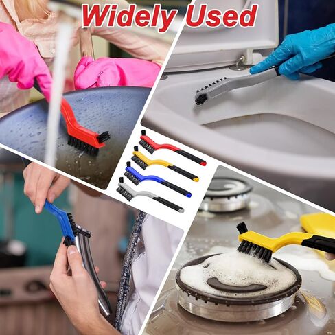 Reallnaive 80 Pcs Nylon Cleaning Brushes Bulk 7 Inch Small Brushes for Deep Cleaning Small Parts Rust Dirt Paint Scrubbing, Removal Surface in Hole(4 Colors) in Saudi Arabia