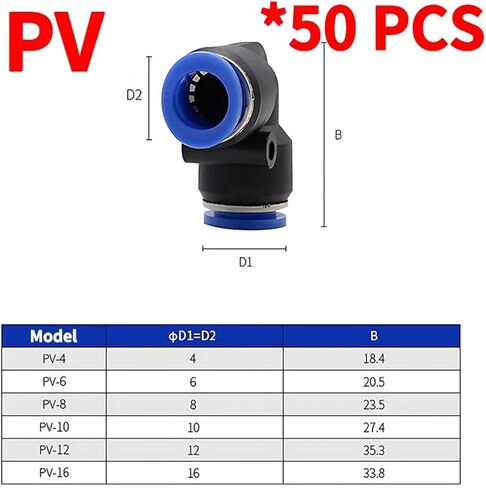 20/50Pcs PY PZA PM PU PV PE SA PK Pneumatic Quick Release Fitting OD 8MM Hose Air Pipe Push-In Connector(PV(50PCS)) in Saudi Arabia