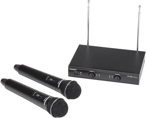 Samson Stage 200 Dual-Channel Handheld VHF Wireless System with Two Q6 Dynamic Microphones (Group B) in Kuwait