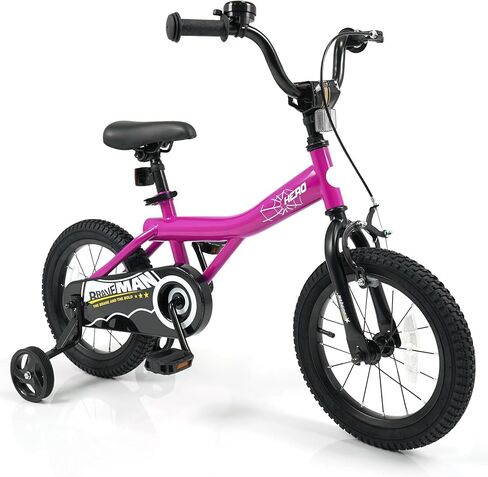 BABY JOY Kids Bike for 3-8 Years Old, 12/14/16/18-Inch Children Bicycle w/Training Wheels, Adjustable Seat, Handbrake & Coaster Brake, Reflectors and Bell, Boys Girls Bike in Saudi Arabia