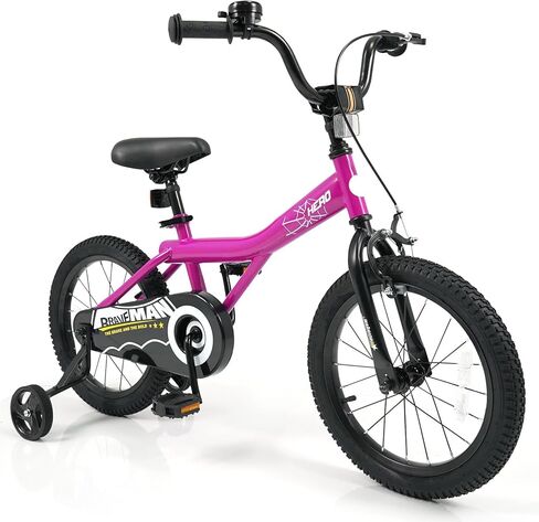 BABY JOY Kids Bike for 3-8 Years Old, 12/14/16/18-Inch Children Bicycle w/Training Wheels, Adjustable Seat, Handbrake & Coaster Brake, Reflectors and Bell, Boys Girls Bike in Saudi Arabia