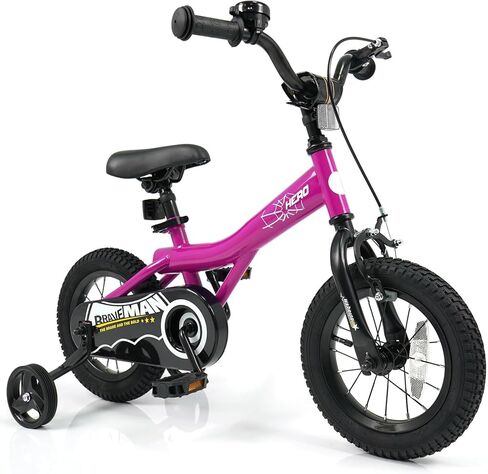BABY JOY Kids Bike for 3-8 Years Old, 12/14/16/18-Inch Children Bicycle w/Training Wheels, Adjustable Seat, Handbrake & Coaster Brake, Reflectors and Bell, Boys Girls Bike in Saudi Arabia