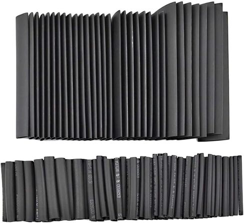 127pcs Heat Shrink Tubing Kit 7 Sizes Heat Shrink Sleeving Black Durable Shrink Wrap Tubing in Saudi Arabia