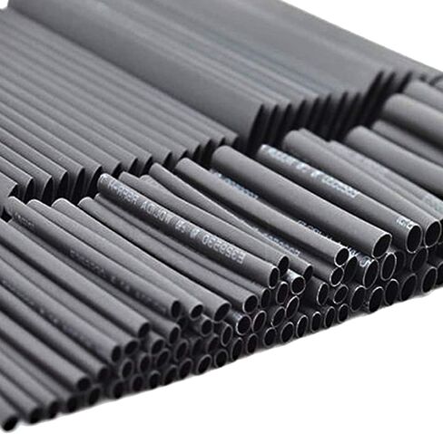 127pcs Heat Shrink Tubing Kit 7 Sizes Heat Shrink Sleeving Black Durable Shrink Wrap Tubing in Saudi Arabia