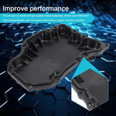 Engine Oil Pan Sump with Drain Plug and Gasket, 11110-6RC1B 111106RC1B Engine Oil Pan Gasket Set Compatible with Nissan Rogue 2023-2024 1.5 Engine in Saudi Arabia