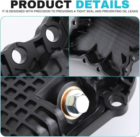 Engine Oil Pan Sump with Drain Plug and Gasket, 11110-6RC1B 111106RC1B Engine Oil Pan Gasket Set Compatible with Nissan Rogue 2023-2024 1.5 Engine in Saudi Arabia