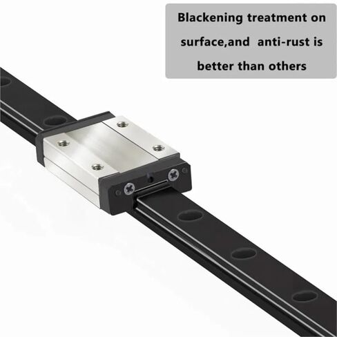MGN12 12mm Linear Sliding Guide Rail Full Black L 50 100 300 500 1200mm + MGN12H or MGN12C Block for DIY 3D Printer(MGN12H,415mm) in Saudi Arabia