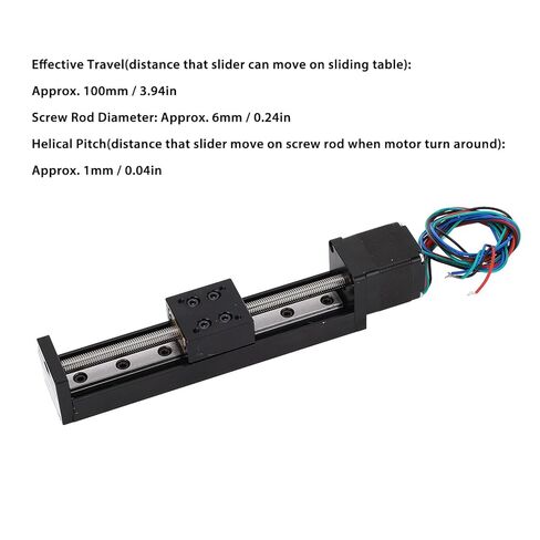 Linear Rail Slide Actuator for DIY CNC Router 28 Stepper Motor 100mm Stroke X Y Z T Screw Rod in Saudi Arabia