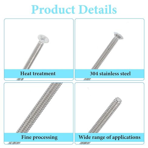 40Pcs Extra Long Outlet Screws, 6-32 x 2 Inch White Painted Flat Head Machine Screws Stainless Steel Wall Plate Screws for Fix Repair Wonky and Sunken Outlet in Saudi Arabia