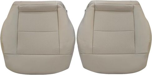 FZJDSD Tan Driver & Passenger Side Bottom Perforated Leather Seat Covers Compatible with Mercedes Benz E200 E250 E300 E350 2010 2011 2012 2013 2014 2015 2016 in Kuwait