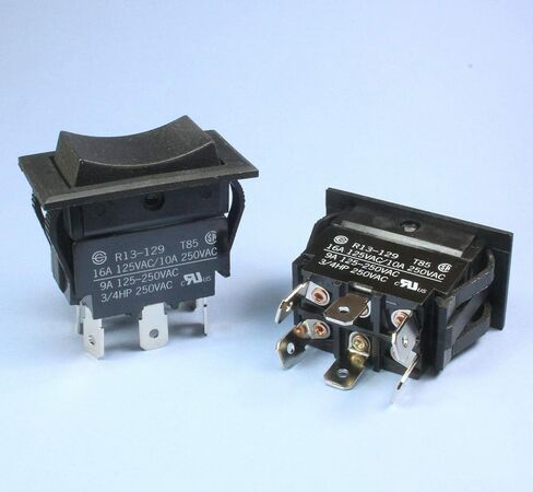 (HO #10) SCI Rocker Switch DPDT 10A 250Vac 16A 125Vac، 3/4 HP، تشغيل/إيقاف/تشغيل، تمت المحافظة عليه in Kuwait