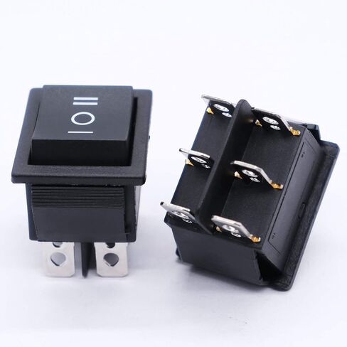 mxuteuk 3pcs Momentary Rocker Switch Snap-in Toggle DPDT (ON)-Off-(ON) Power Switch 6 Pin 3 Way AC 250V 6A 125V 10A, Use for Car Auto Boat Household Appliances MXU2-223 in Saudi Arabia