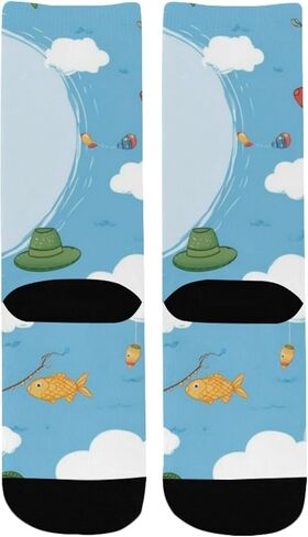 جوارب المشي لمسافات طويلة بنمط الصيد السحابي - جوارب شتوية حرارية سميكة دافئة للأطفال الصغار للأولاد والبنات للمدرسة، والارتداء اليومي والأنشطة الخارجية in Kuwait