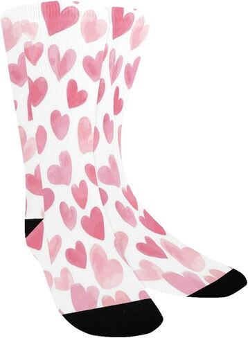 جوارب صغيرة باللون الوردي للمشي على شكل قلب - جوارب شتوية حرارية سميكة دافئة للأطفال الصغار للأولاد والبنات للمدرسة، والارتداء اليومي والأنشطة الخارجية in Kuwait