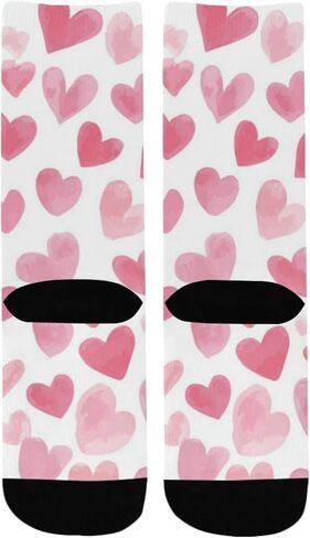 جوارب صغيرة باللون الوردي للمشي على شكل قلب - جوارب شتوية حرارية سميكة دافئة للأطفال الصغار للأولاد والبنات للمدرسة، والارتداء اليومي والأنشطة الخارجية in Kuwait