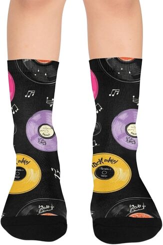 Vinyl Neon Art Hiking Socks - Toddler Boys & Girls Warm Thick Thermal Winter Crew Socks for School, Daily Wear & Outdoor Activities in Saudi Arabia