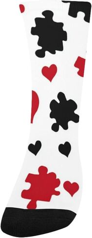Puzzle Heart Pattern Hiking Socks - Toddler Boys & Girls Warm Thick Thermal Winter Crew Socks for School, Daily Wear & Outdoor Activities in Saudi Arabia