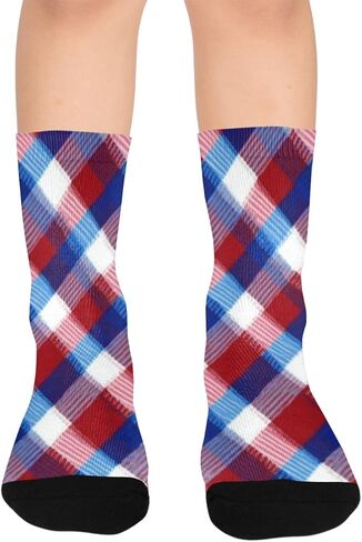 جوارب كلاسيكية منقوشة شبكية للمشي لمسافات طويلة - جوارب شتوية حرارية سميكة دافئة للأطفال الصغار للأولاد والبنات للمدرسة، والارتداء اليومي والأنشطة الخارجية in Kuwait