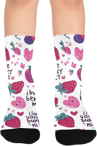 جوارب المشي لمسافات طويلة باللون الوردي من Berry Love Design - جوارب شتوية حرارية سميكة دافئة للأولاد والبنات للمدرسة، والارتداء اليومي والأنشطة الخارجية in Kuwait