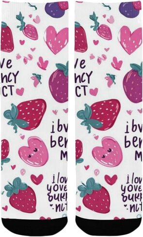جوارب المشي لمسافات طويلة باللون الوردي من Berry Love Design - جوارب شتوية حرارية سميكة دافئة للأولاد والبنات للمدرسة، والارتداء اليومي والأنشطة الخارجية in Kuwait