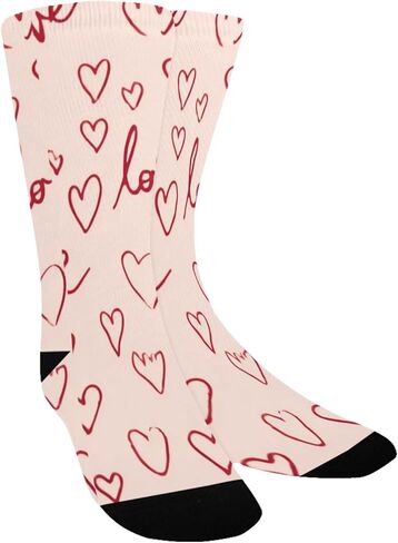 جوارب Red Art Love Heart للتنزه سيرًا على الأقدام - جوارب شتوية حرارية سميكة دافئة للأطفال الصغار للأولاد والبنات للمدرسة، والارتداء اليومي والأنشطة الخارجية in Kuwait