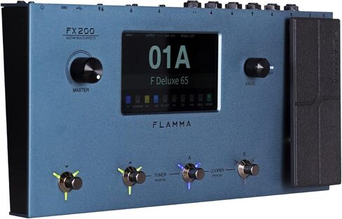 معالج FLAMMA FX200 متعدد التأثيرات يعمل بالبطارية، شاشة LCD تعمل باللمس مقاس 5 بوصات، منفذ MIDI قابل للبرمجة، تسجيل صوت USB واسع النطاق للإدخال والإخراج، 58 نموذج Preamp، 30 محاكاة للخزانة in Kuwait