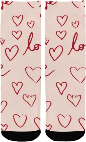 جوارب Red Art Love Heart للتنزه سيرًا على الأقدام - جوارب شتوية حرارية سميكة دافئة للأطفال الصغار للأولاد والبنات للمدرسة، والارتداء اليومي والأنشطة الخارجية in Kuwait