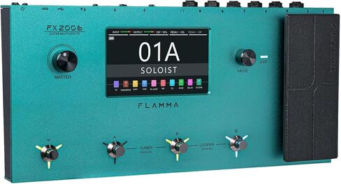معالج FLAMMA FX200 متعدد التأثيرات يعمل بالبطارية، شاشة LCD تعمل باللمس مقاس 5 بوصات، منفذ MIDI قابل للبرمجة، تسجيل صوت USB واسع النطاق للإدخال والإخراج، 58 نموذج Preamp، 30 محاكاة للخزانة in Kuwait