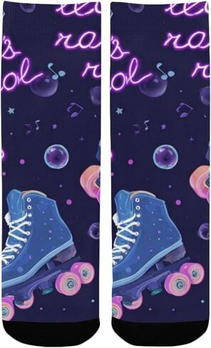 جوارب للمشي لمسافات طويلة من Roller Skate Notes - جوارب شتوية حرارية سميكة دافئة للأولاد والبنات للمدرسة، والارتداء اليومي والأنشطة الخارجية in Kuwait