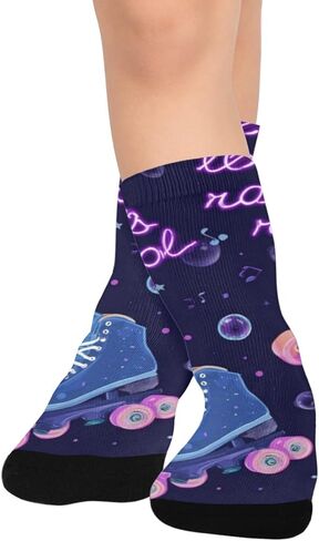 جوارب للمشي لمسافات طويلة من Roller Skate Notes - جوارب شتوية حرارية سميكة دافئة للأولاد والبنات للمدرسة، والارتداء اليومي والأنشطة الخارجية in Kuwait