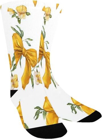 جوارب صفراء للمشي لمسافات طويلة - جوارب دافئة سميكة للشتاء الحراري للأولاد والبنات الصغار للمدرسة، والارتداء اليومي والأنشطة الخارجية in Kuwait